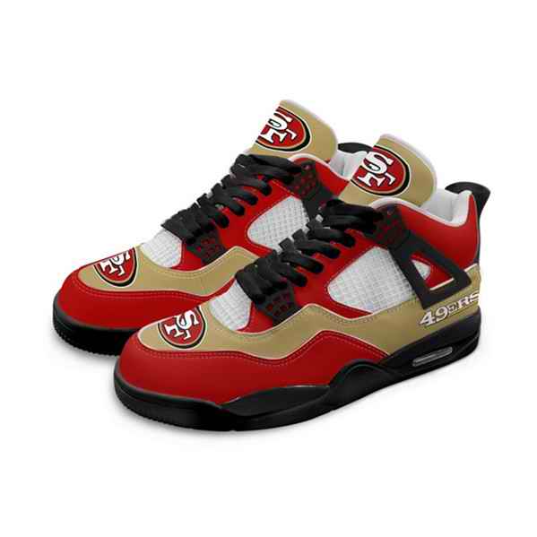 Women's San Francisco 49ers Running weapon Air Jordan 4 Shoes 001